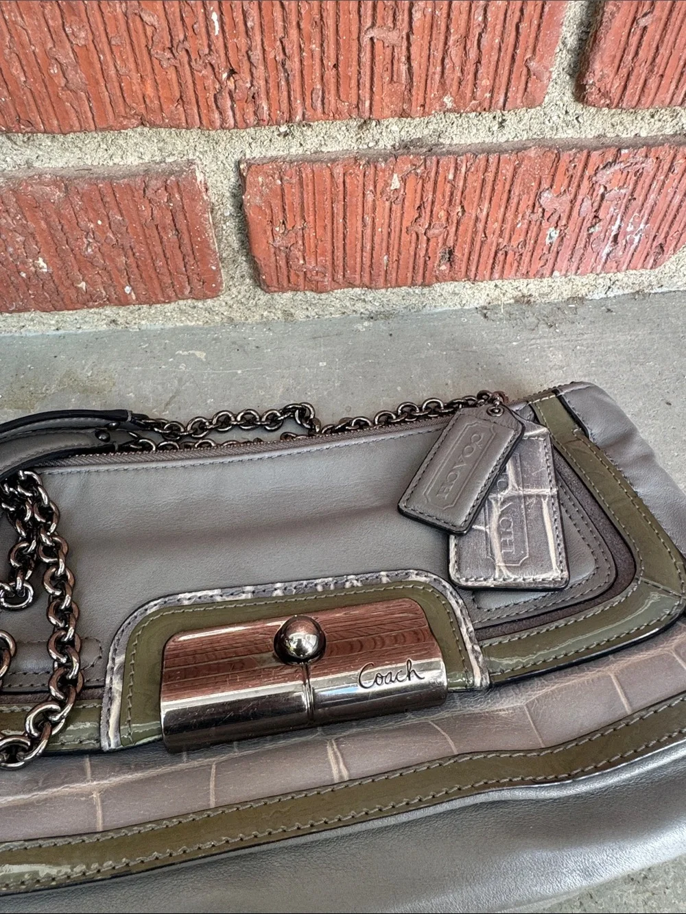 Coach Croc Leather Bag